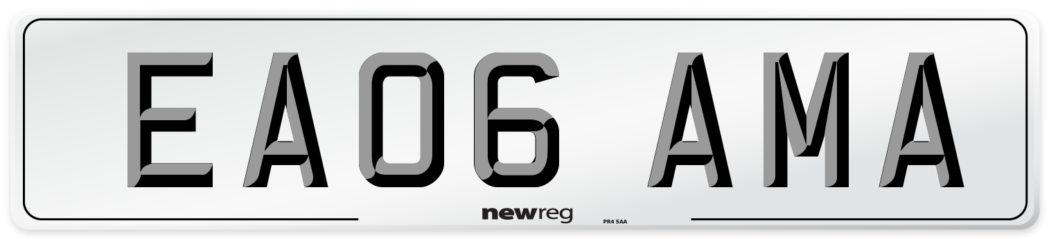 EA06 AMA Number Plate from New Reg